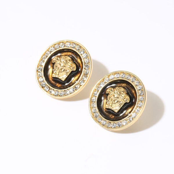 Medusa diamond-encrusted vintage Drop earrings