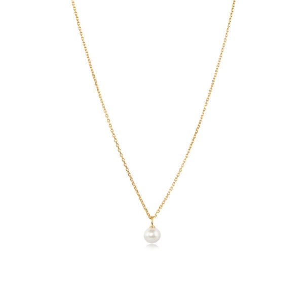 Swarovski pearl pendant collarbone necklace