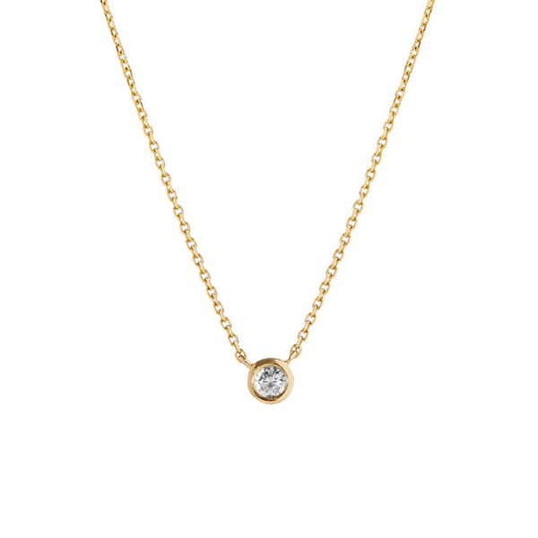 Solo Zircon Clavicle Necklace