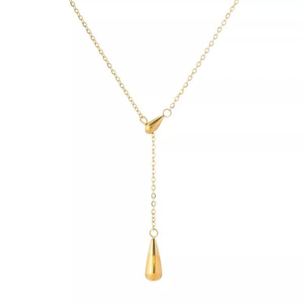 French retro style teardrop tassel necklace