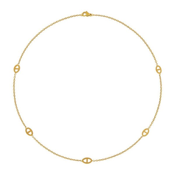 Metal pig nose delicate chain clavicle necklace