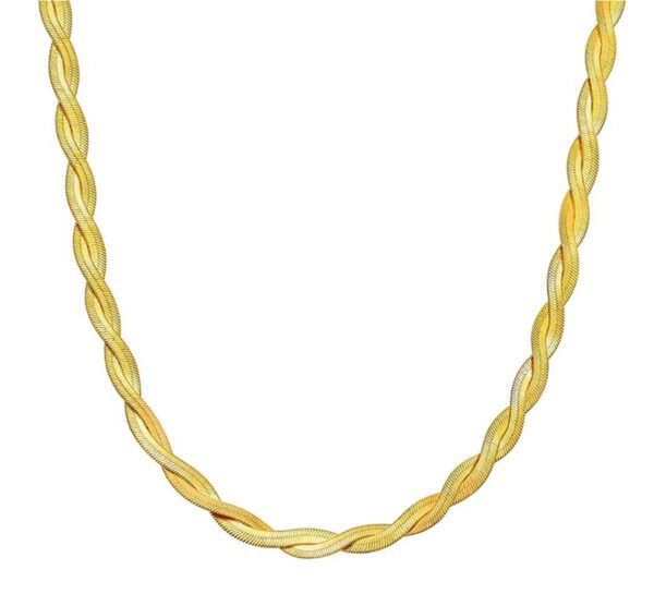 Double-layered cross-blade snake bone chain