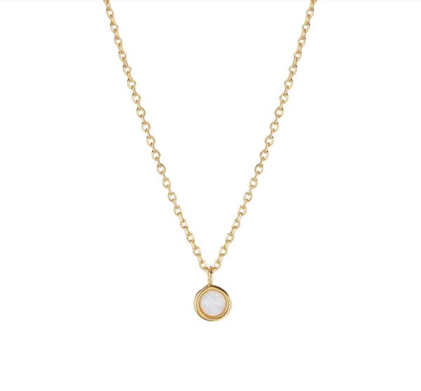 Natural opal clavicle necklace