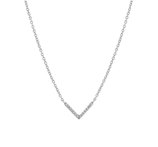 Micro-painted zircon V-shaped necklace