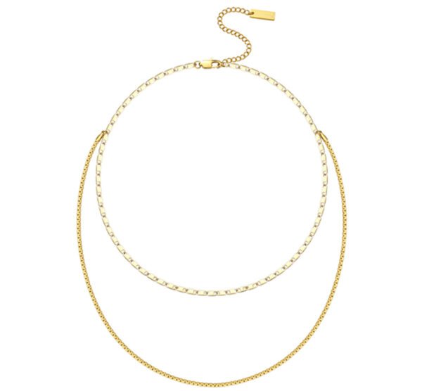 Minimalist double-layered necklace