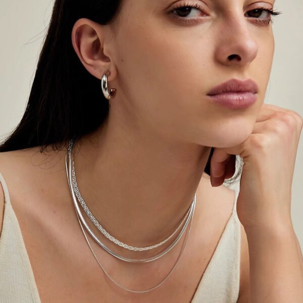 Double-layer Snake Bone Chain Necklace