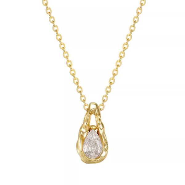 "Eros's Tears" Teardrop Zircon Necklace