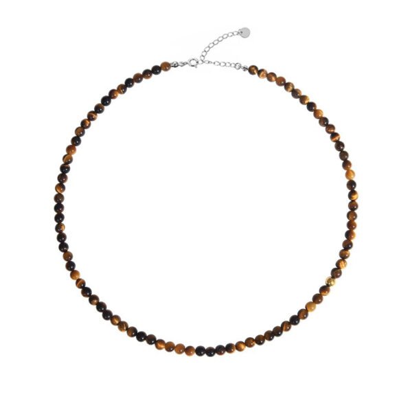 Maillard-style natural tiger's eye beaded necklace