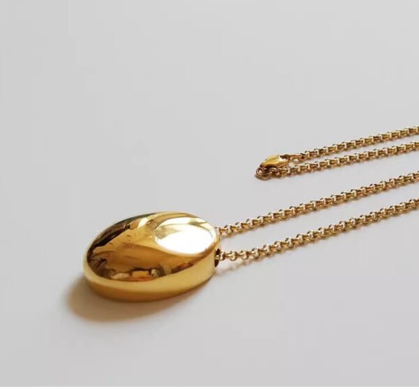 Geometric teardrop pendant sweater chain long necklace