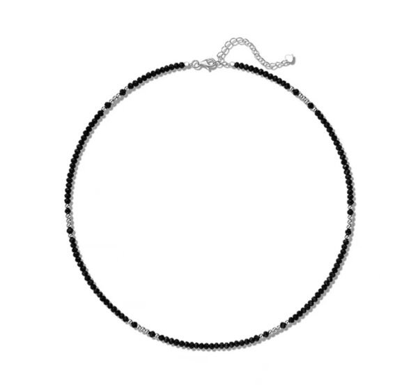 Niche design black agate beaded necklace