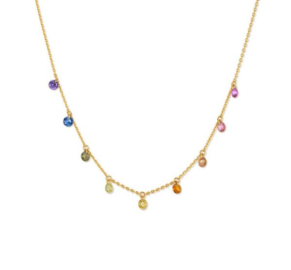 High-end holiday gift rainbow chain necklace