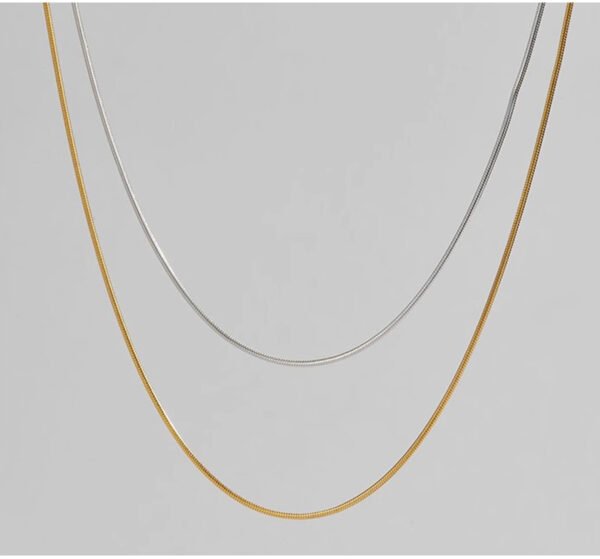 Stacked square snake bone chains