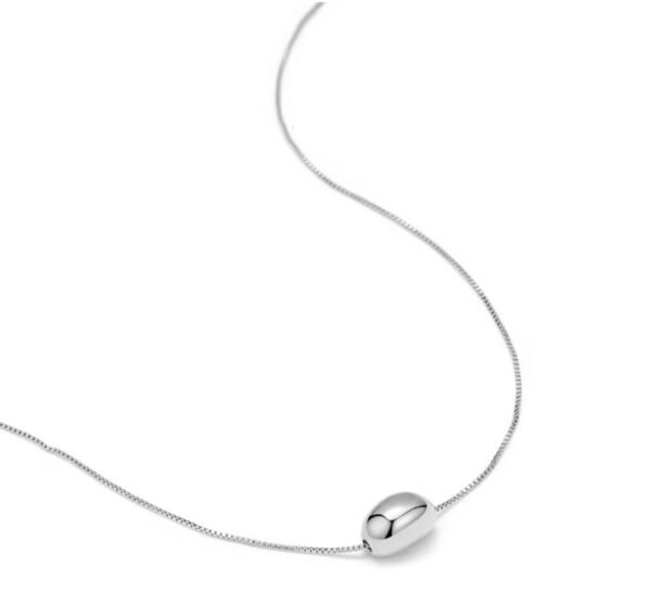 Cool-toned acacia bean necklace