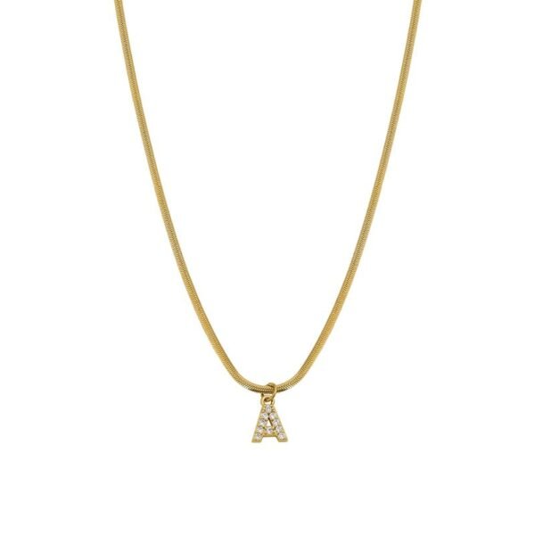 26-letter snake bone chain necklace