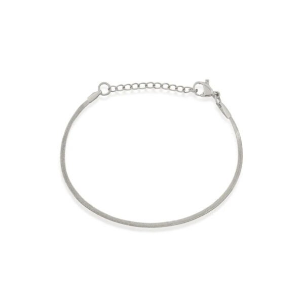 Simple flat snake bone chain bracelet