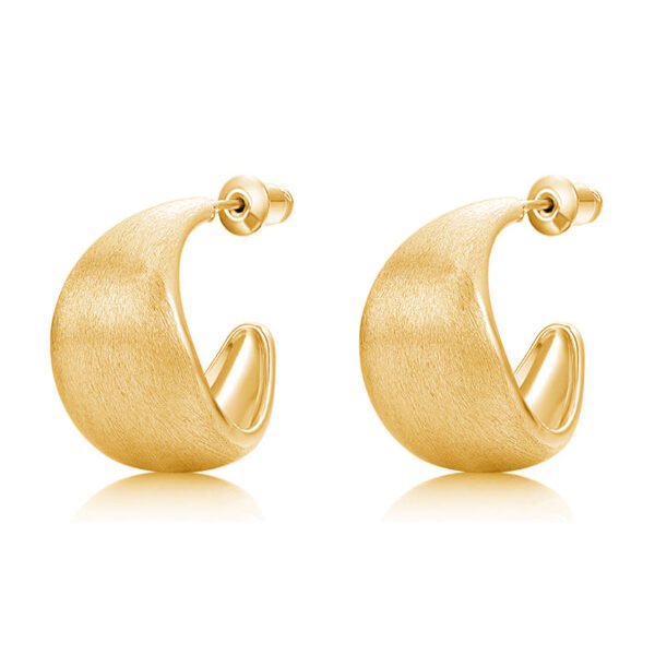 Retro brushed and frosted textured earrings