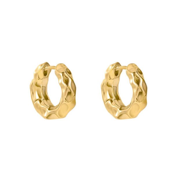 Vintage Pleated Hoop Earrings