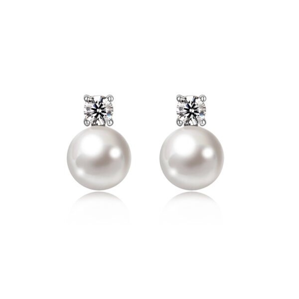 Zircon Pearl Drop Earrings