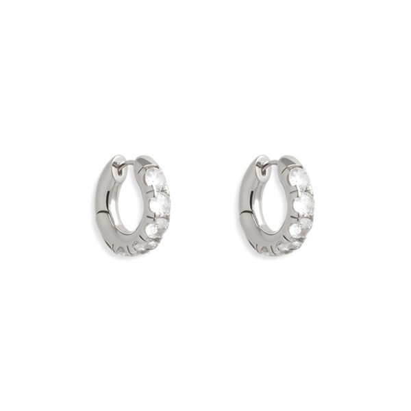 Retro-style luxury zircon hoop earrings