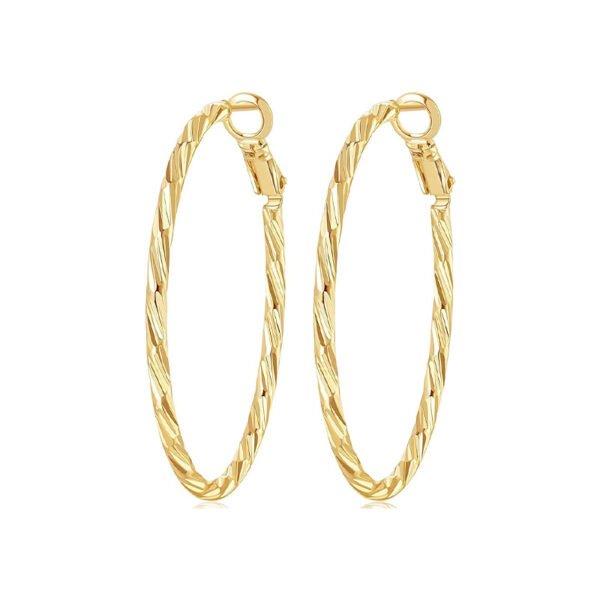 Unique Braided Plain Hoop Earrings