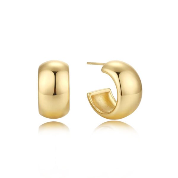 Simple and Elegant Polished Hoop Earrings