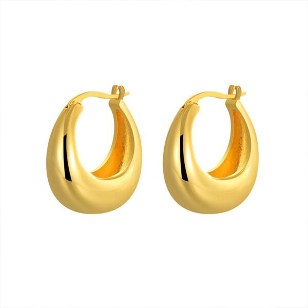 French retro minimalist hoop earrings