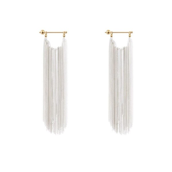 Exaggerated long waterfall tassel earrings
