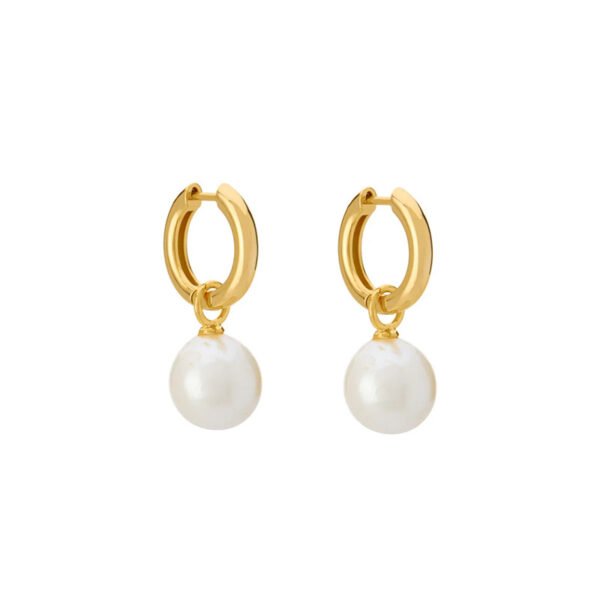 French vintage pearl pendant earrings