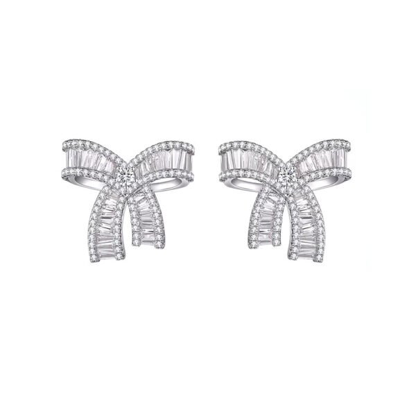 Niche design sophisticated bow earrings