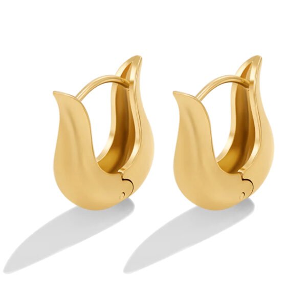 Irregularly shaped U-shaped earrings with a distinctive design