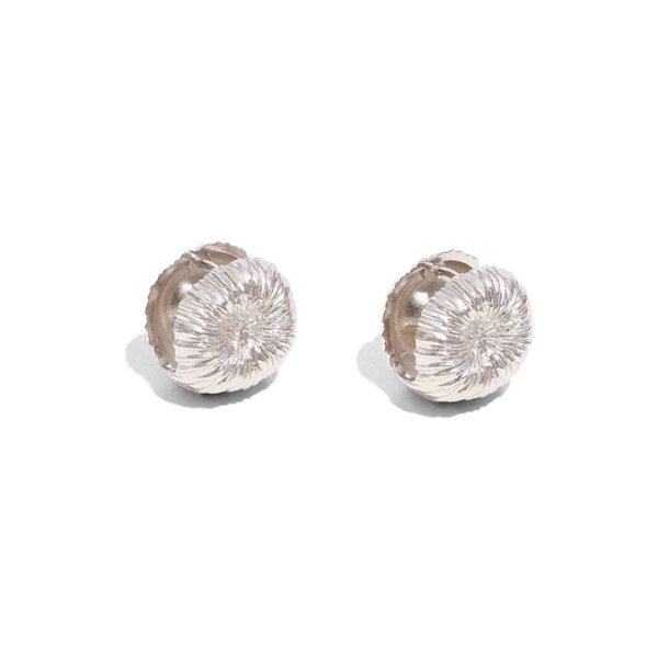 Fireworks Series Brushed Double-Sided Round Earrings