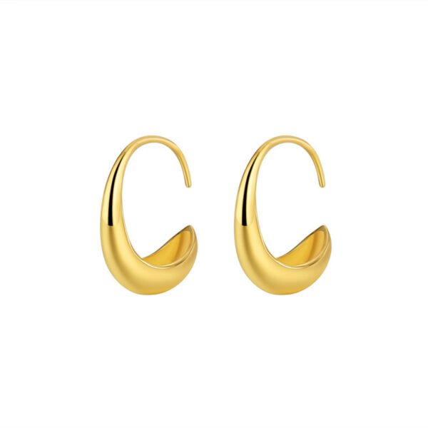 Minimalist style C-ring earrings
