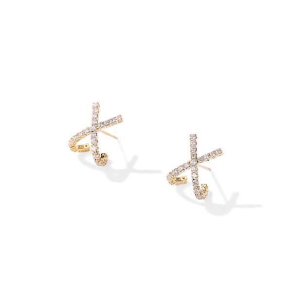 X Diamond-Encrusted Personalized Earrings
