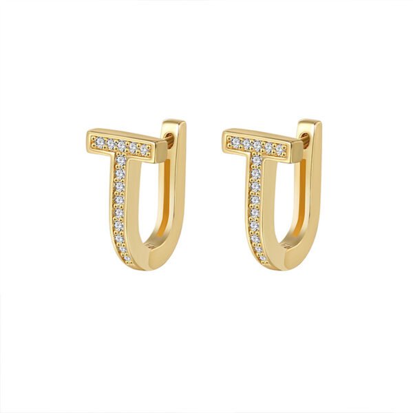T&U-shaped Hoop Earrings