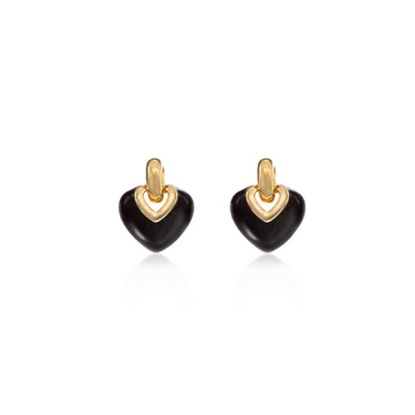 Enamel Heart Earrings