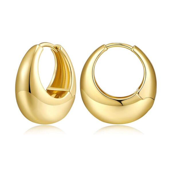 Simple teardrop hoop earrings