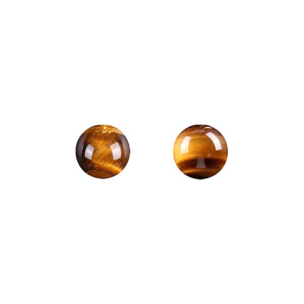 Simple Tiger Eye Stone Stud Earrings