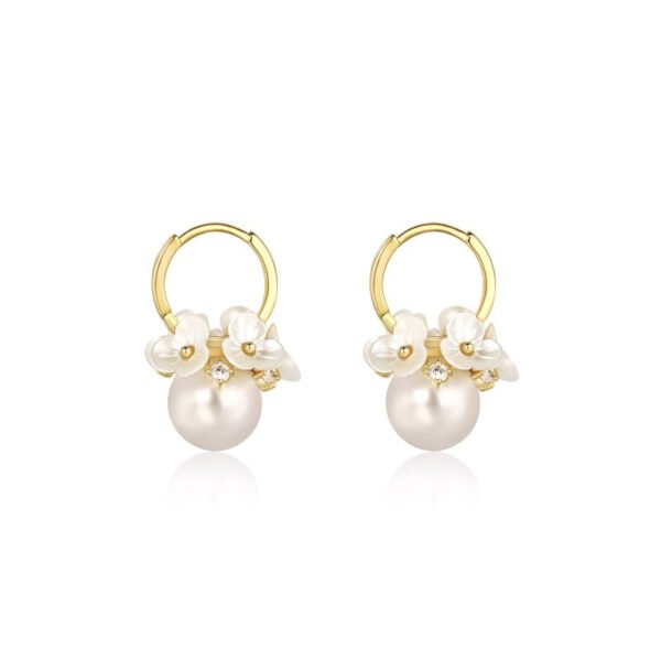 Elegant Mother-of-Pearl Flower Earrings