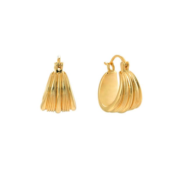 Minimalist Harp Pattern Earrings