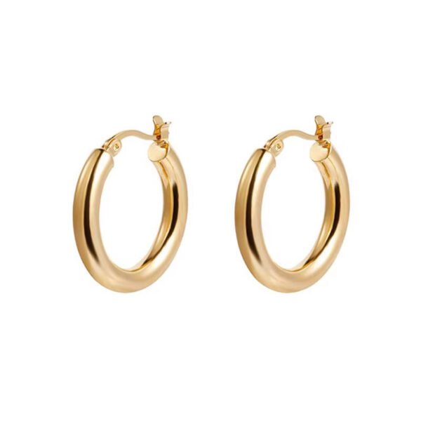 Classic plain hoop earrings
