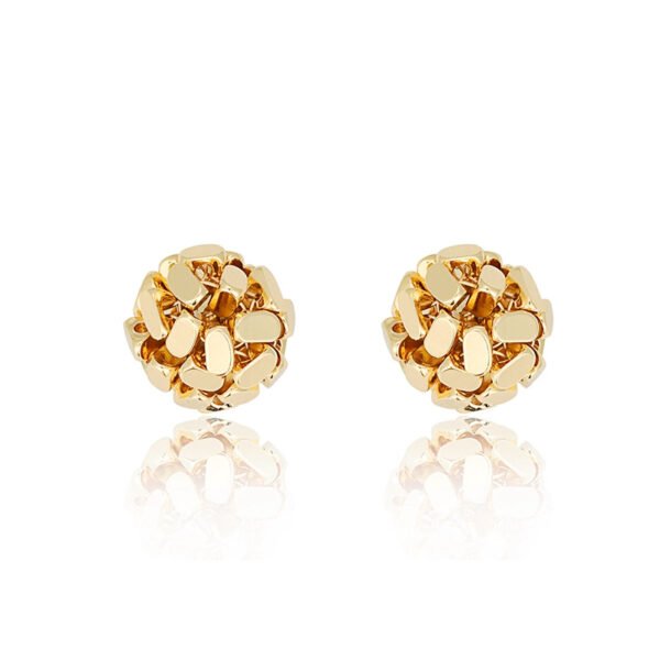 Design-inspired Woven Ball Stud Earrings