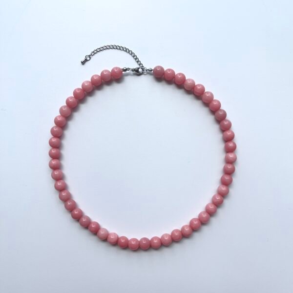 Salmon Tulip Natural Stone Necklace